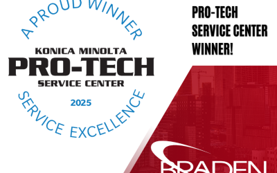 16 Years, Still Gold: Braden Wins the Konica Minolta Pro-Tech Service Award. Again!